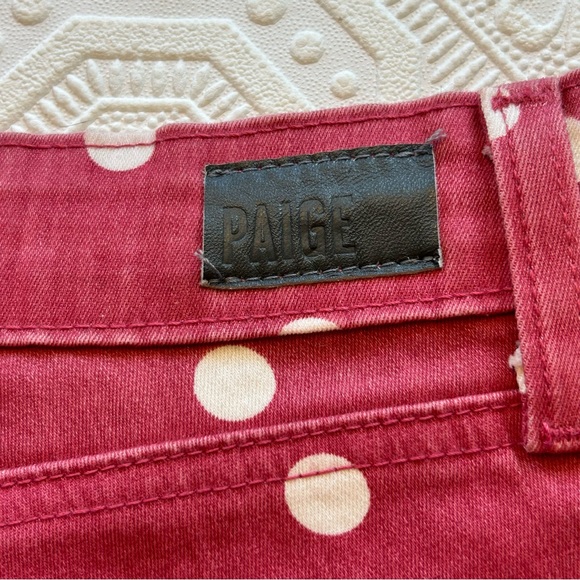 Paige Verdugo Ultra Skinny Polka Dot Jeans Sz 29 Like New - Picture 8 of 16